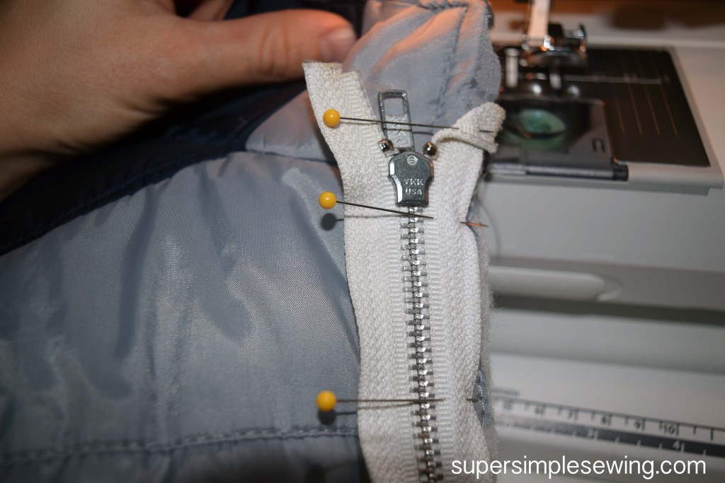 replace zipper fold over