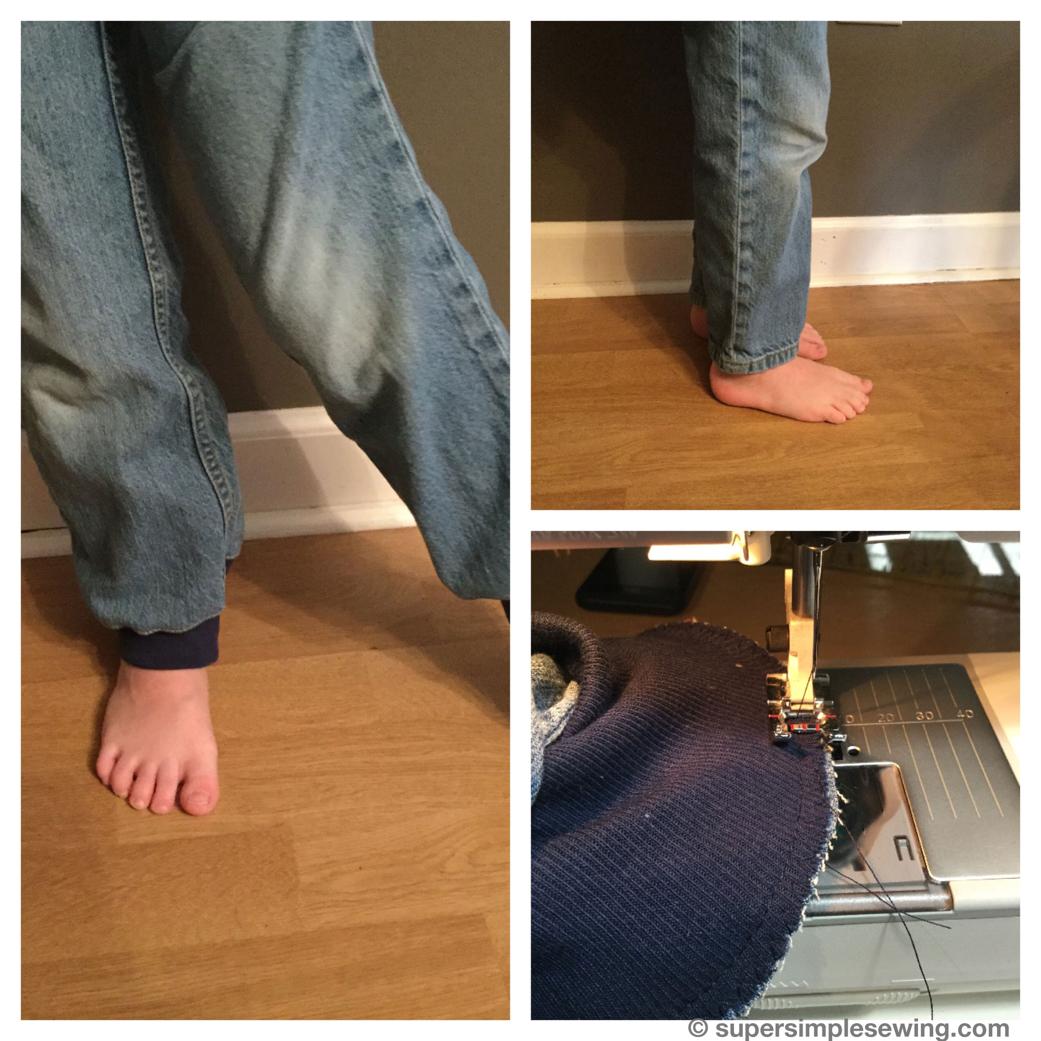 Lengthen Children’s Jeans Jogger Style Sewing Tutorial