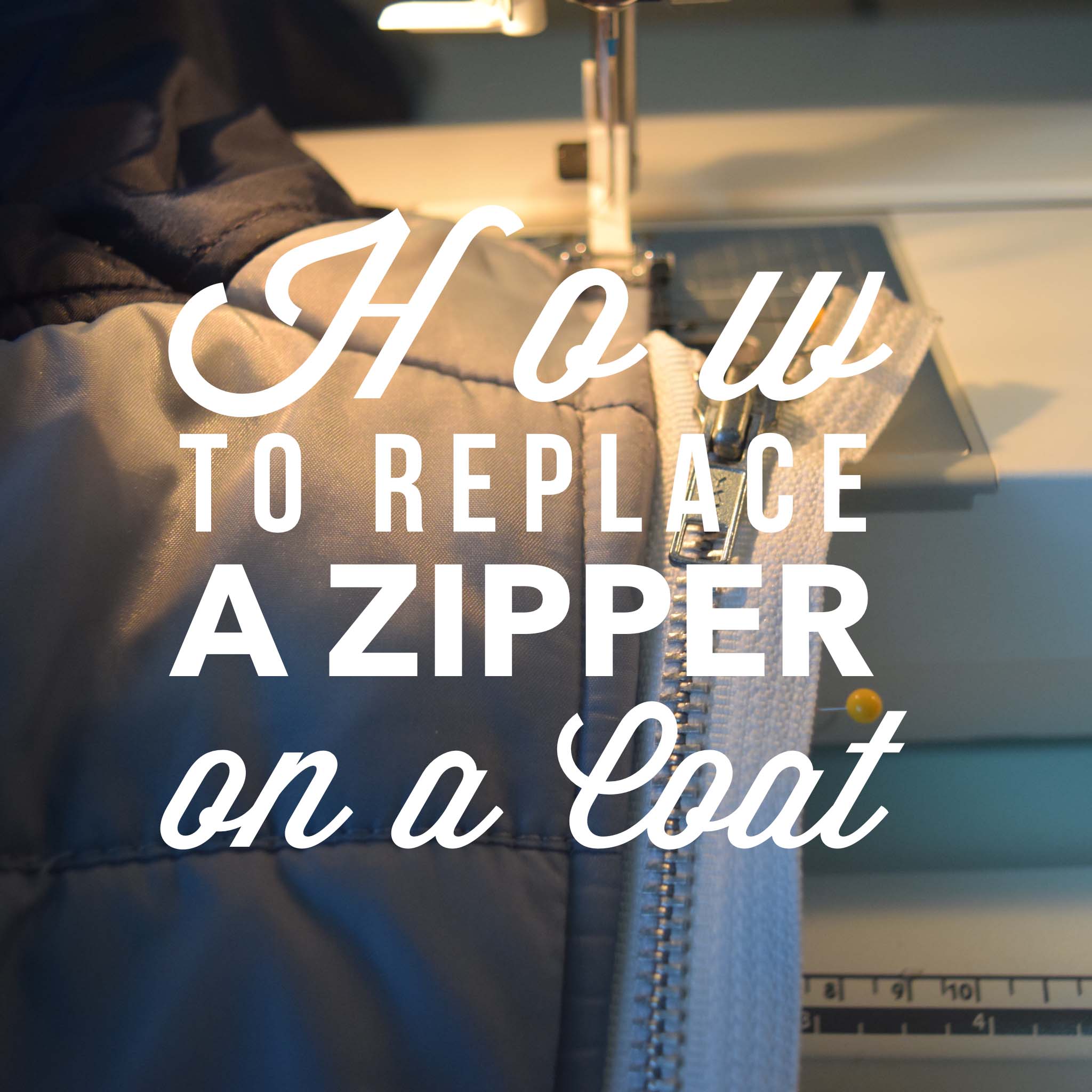 How to Replace a Zipper on a Coat.